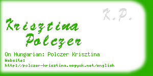 krisztina polczer business card